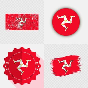 Manx flag design collection vector