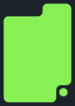 Green UI Window Frame with Rounded Corners and Minimal Style. Clean Modern Digital Interface Mockup for Web or App Layout. vector