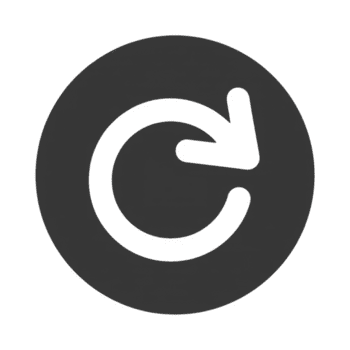 ricaricare ricaricare aggiornare freccia icona nel nero cerchio isolato su trasparente sfondo per ragnatela App e ui design png