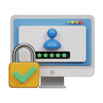 en säkra logga in skärm med en hänglås, säkerställa data skydd och Integritet på de dator isolerat på transparent bakgrund png
