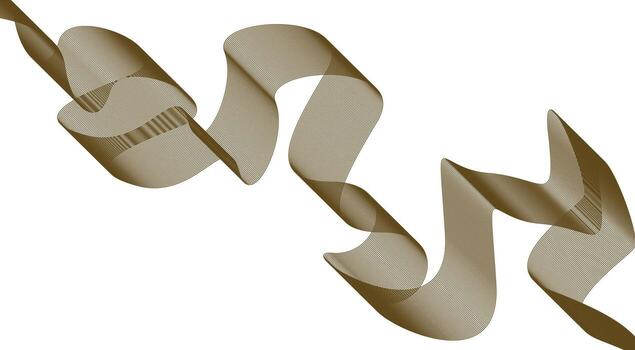 Wavy Blend Curved Lines Design Brown Color Abstract Background Illustration vector