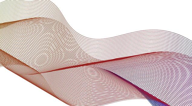 Wavy Blend Curved Lines Design Gradient Abstract Background Illustration vector