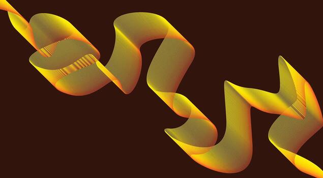 Wavy Blend Curved Lines Design Background Yellow Gradient Abstract Illustration vector