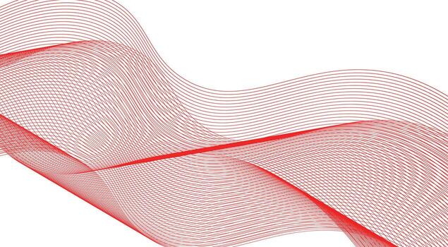 Wavy Blend Curved Lines Design Red Abstract Background Illustration vector