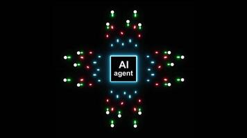 artificiale intelligenza circuito tavola animazione isolato su nero sfondo video