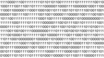 binär Code Digital Streaming Zahlen Animation isoliert auf schwarz Hintergrund video