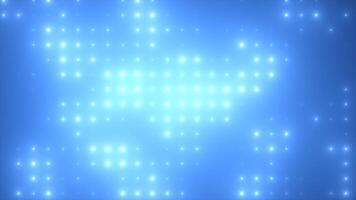 abstrakt lysande blå disko ljus vägg bakgrund med gnistrande upplyst rutnät mönster video