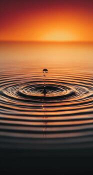 agua soltar en el superficie de el agua foto