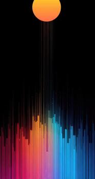 A colorful background with a sun and a rainbow photo