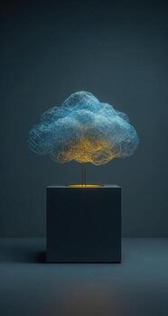 Cloud computing concept 3d rendering photo