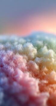 A colorful cloud with a rainbow in the sky photo