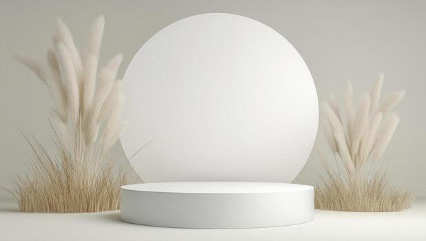 A white egg with grass and a sign on it photo