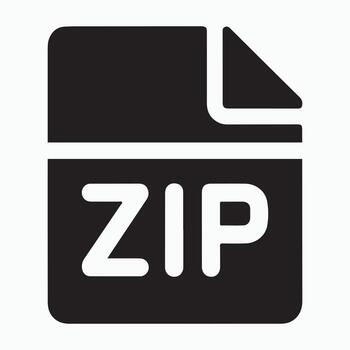 Código Postal archivo icono sólido archivo archivo icono vector