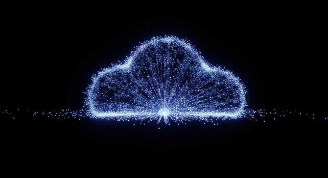 Cloud Technology Data Storage and Global Network Connection. photo