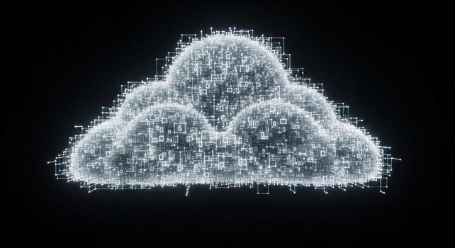 Cloud Computing Digital Network. photo