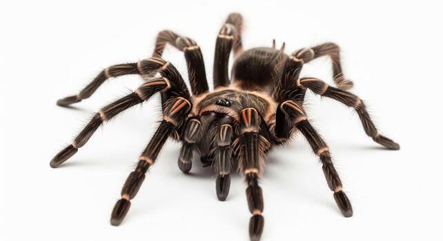 Closeup Macro Shot of a Hairy Tarantula Spider. photo