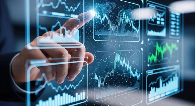 Analyzing Financial Data on Holographic Display photo