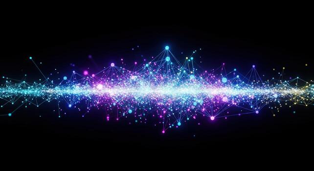 Abstract Colorful Network Connection Background photo