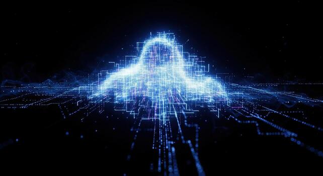 Abstract Digital Network Cloud Data photo