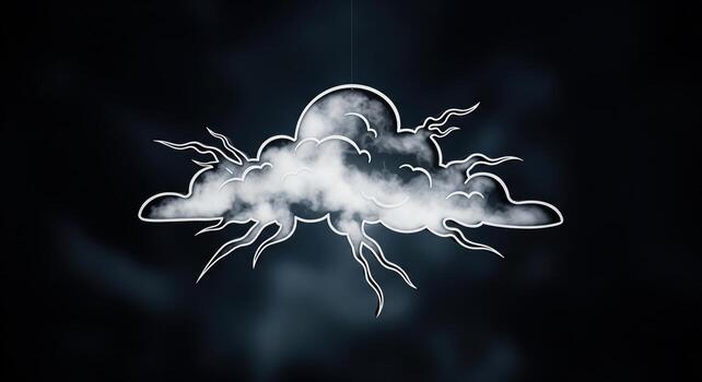 Abstract Cloud Design on Dark Background photo