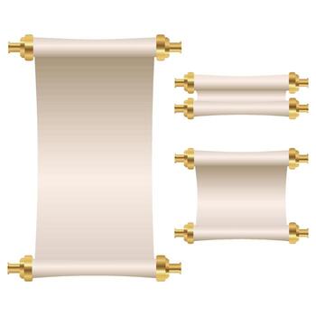 Collection of decorative scrolls vector