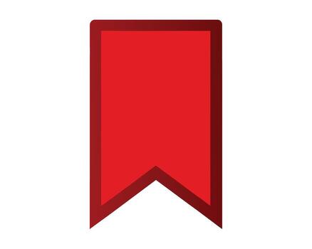 Vibrant Red Bookmark Icon A Simple, Clean, and Modern Design Element for Websites and Applications vector