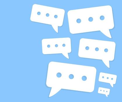 design about simple blue color comment vector