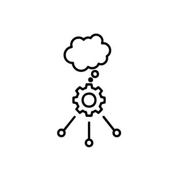Cloud Computing Network Gear System and Idea Process. vector