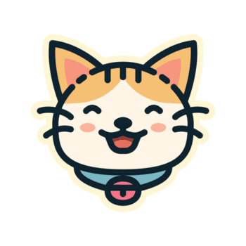 Lycklig katt, designad i platt stil. idealisk för klistermärken, varumärke, och digital projekt. kommer i flera olika format, och framställning den mångsidig för både skriva ut och uppkopplad använda sig av. transparent bakgrund. png