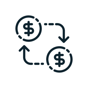 denaro contante ciclo icona nel linea stile. Perfetto per app, siti web, ui ux, presentazioni, o infografica. modificabile illustrazione file con pulito design e moderno design. trasparente sfondo. png