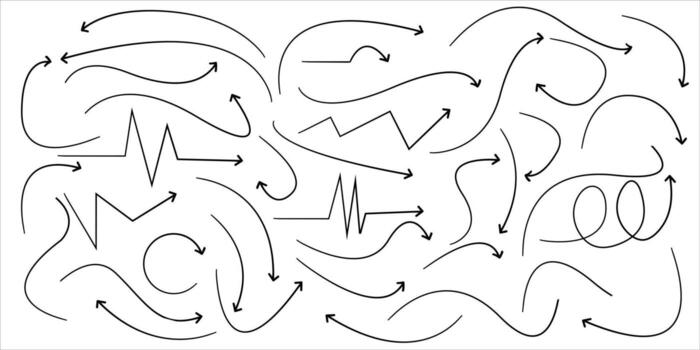 Arrow Symbols Collection for Navigation, Direction, and Guidance vector
