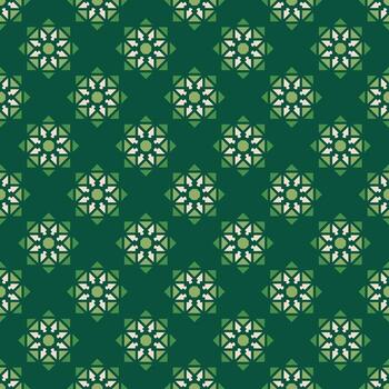 geométrico sin costura motivo con verde y crema triangulos modelo vector