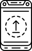icono de línea de teléfono inteligente vector