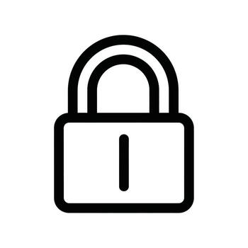 Illustration of padlock icon representing security and protection for data, privacy, and access control in a digital world vector