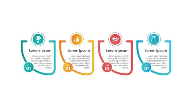 Corporate Timeline Infographic Template with Business Workflow Steps and Creative Layout vector