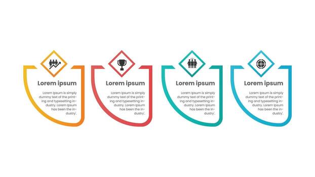 proceso infografía cronograma con creativo flujo de trabajo diagrama para presentación vector