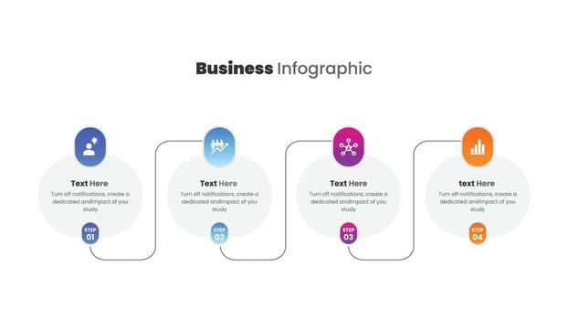 Professional Infographic Design for Business Process Timeline and Workflow Presentation vector