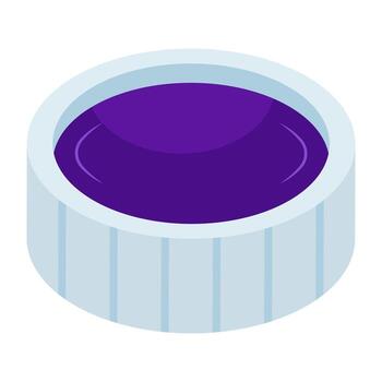Editable design icon of inflatable pool vector