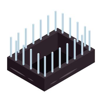 A trendy design icon of building framework vector