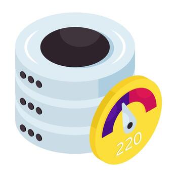 un icono diseño de base de datos velocidad vector