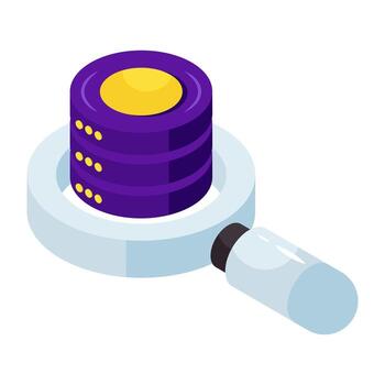 un icono diseño de buscar base de datos vector