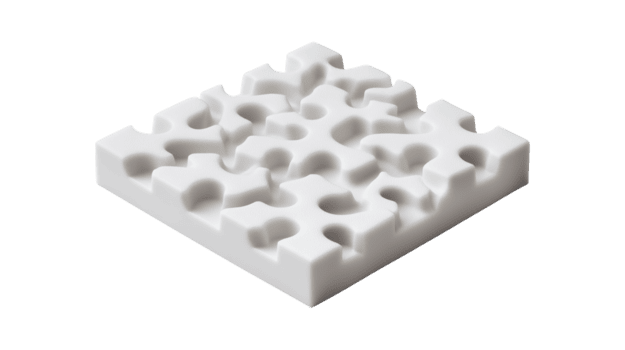 blanco 3d rompecabezas bloquear simbolizando trabajo en equipo y problema resolviendo concepto png