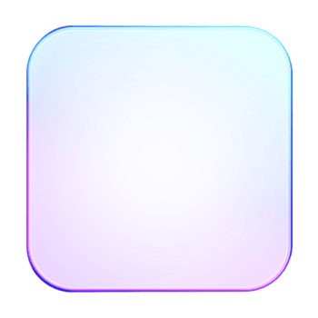 minimo 3d bicchiere stile arrotondato piazza forma nel viola e blu pendenza. Perfetto per design elementi, ui, pulsanti, e astratto sfondi png