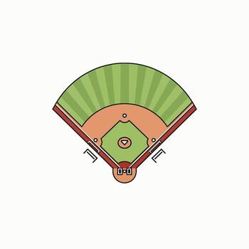 Understanding The Layout And Elements Of A Baseball Field vector