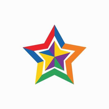 vistoso geométrico Starburst resumen diseño representando diversidad y unidad vector