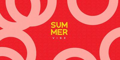 verano resumen antecedentes con rojo mano dibujado líneas. moderno Arte minimalista estilo diseño modelo para ventas, horizontal póster, encabezamiento, cubrir, social medios de comunicación, Moda anuncios vector