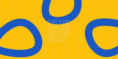 resumen verano antecedentes con brillante amarillo mano dibujado líneas. moderno Arte minimalista estilo diseño modelo para ventas, horizontal póster, encabezamiento, cubrir, social medios de comunicación, Moda anuncios vector