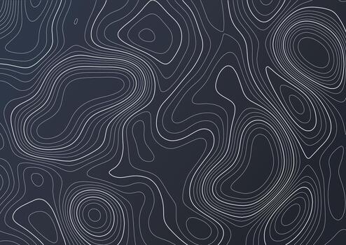 resumen topográfico línea modelo. minimalista resumen antecedentes con sin costura topográfico contorno líneas en gris en oscuro superficie Perfecto para moderno diseño proyectos mapas o digital fondos de pantalla vector