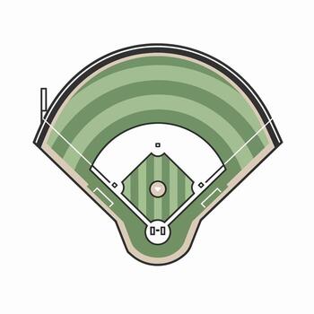 Exploring the Geometry and Strategic Layout of a Baseball Field vector