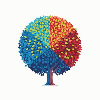 Understanding Data Visualization Techniques Through Tree Charts And Pie Charts vector